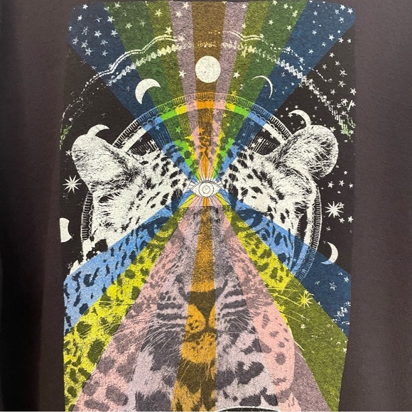 Spiritual Gangster- Black 'You Are A Force' Leopard Hoodie- S - Picture 16 of 16